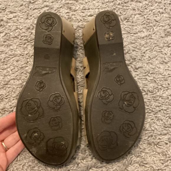 Dansko Womens Felicia Wedge Sandals EU 40 US 9.5 10 Tan Brown Comfort Boho - Picture 12 of 13